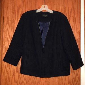 NWOT Talbots zip up black jacket